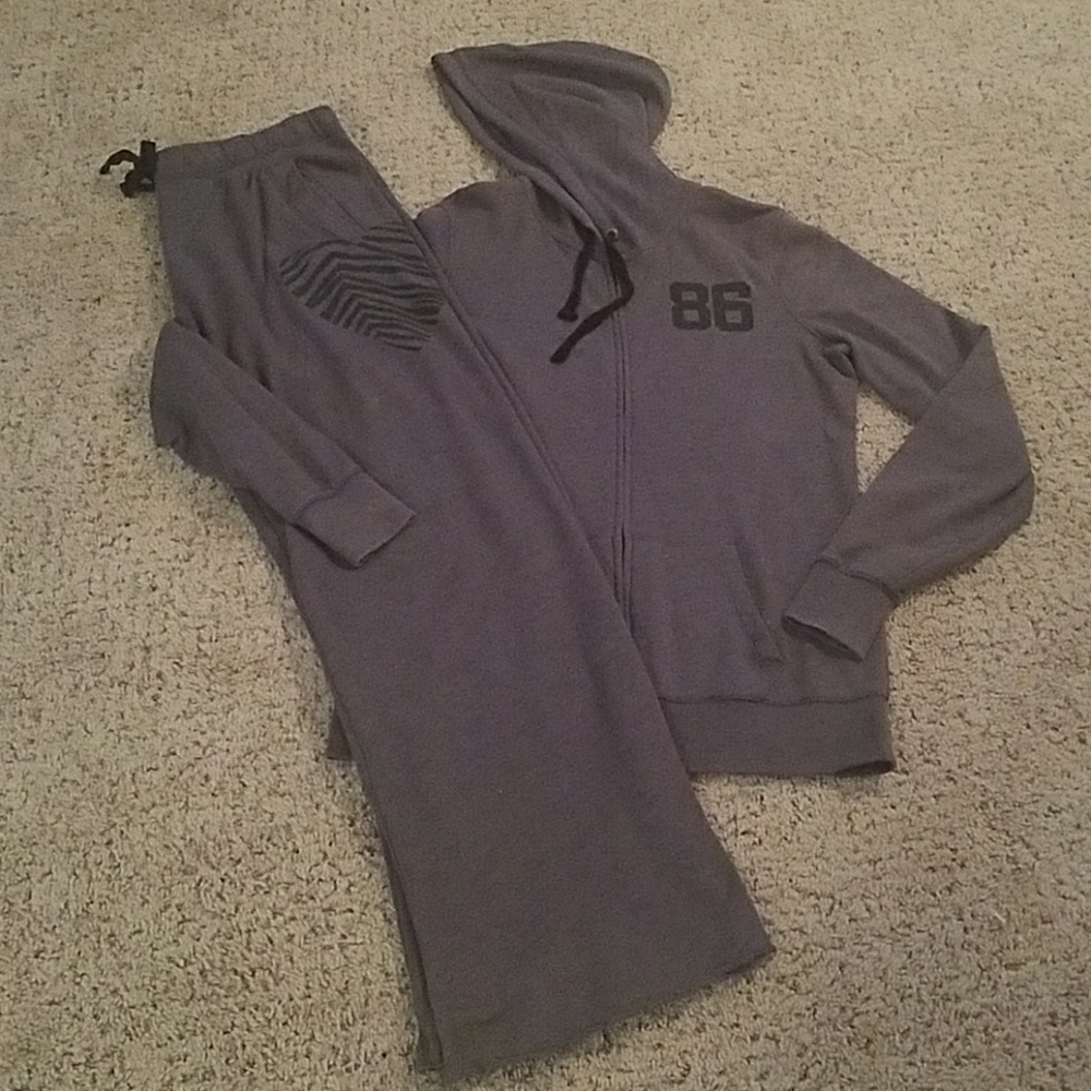VS PINK Zip-up Hoodie and Pant Set